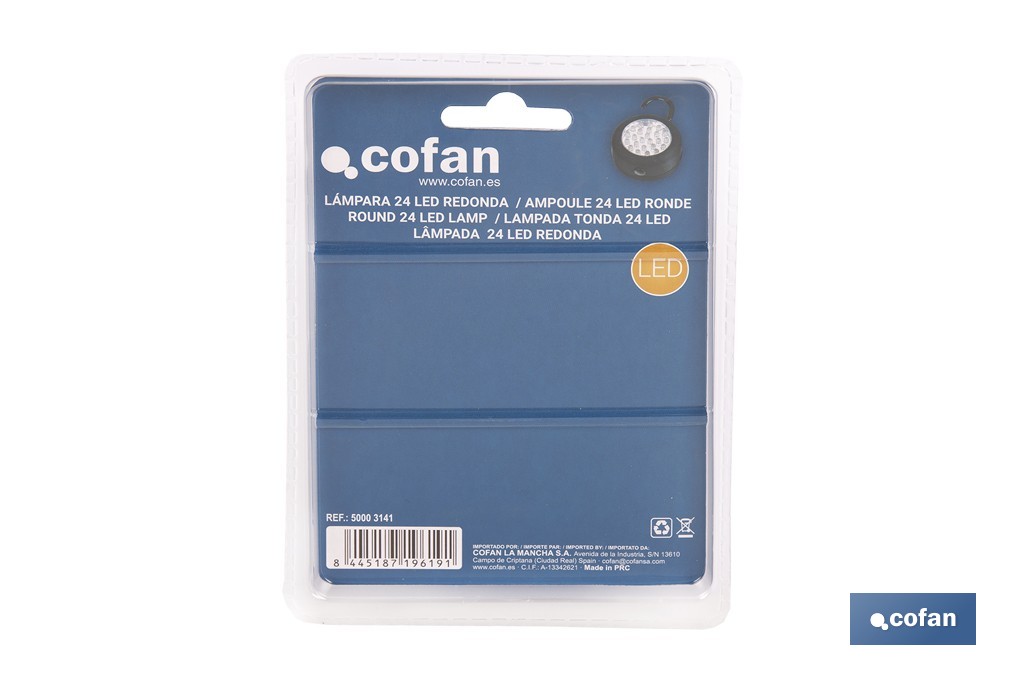 Display stand with 12 units of 24 LED round lamps - Cofan