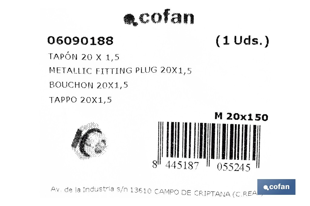 Bouchon de fermeture - Cofan