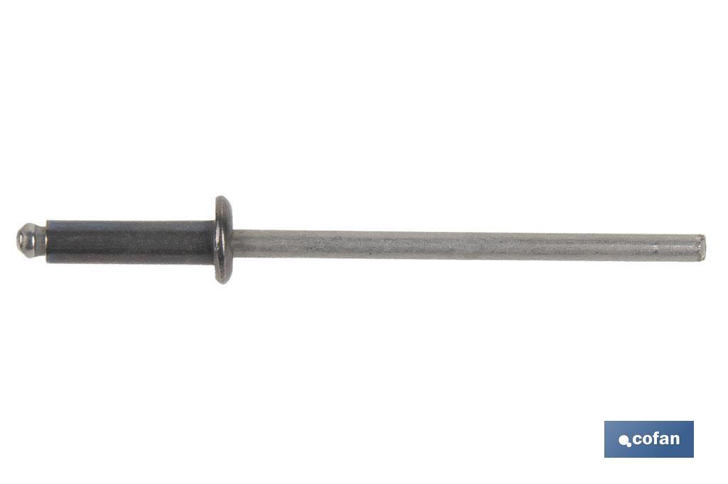 Stainless steel A-2 rivets with dome head - Cofan