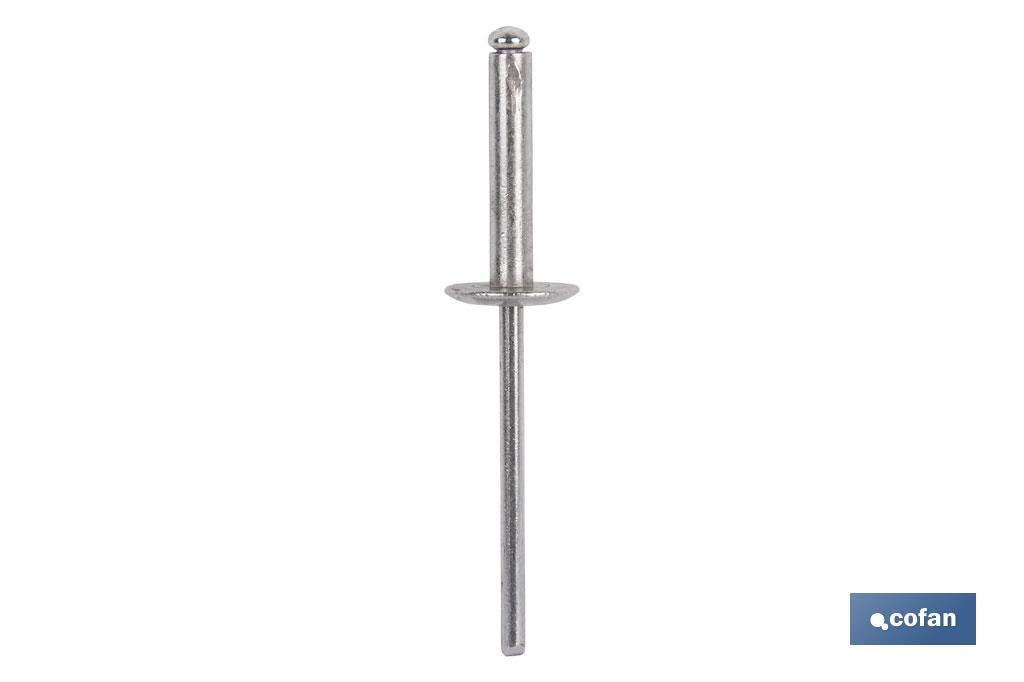 Rivets alu levre large - Cofan