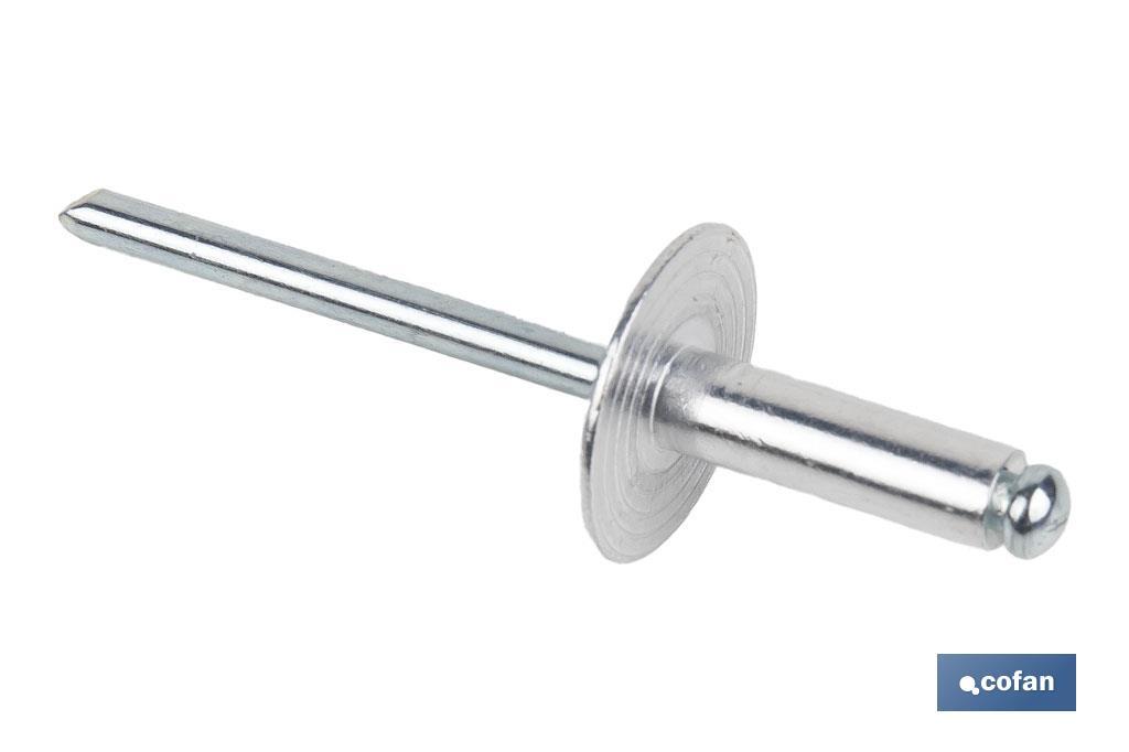 Rivets alu levre large - Cofan