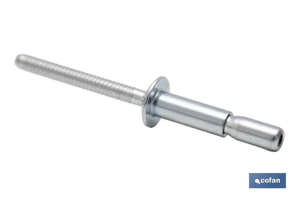 Structural steel rivets with dome head - Cofan