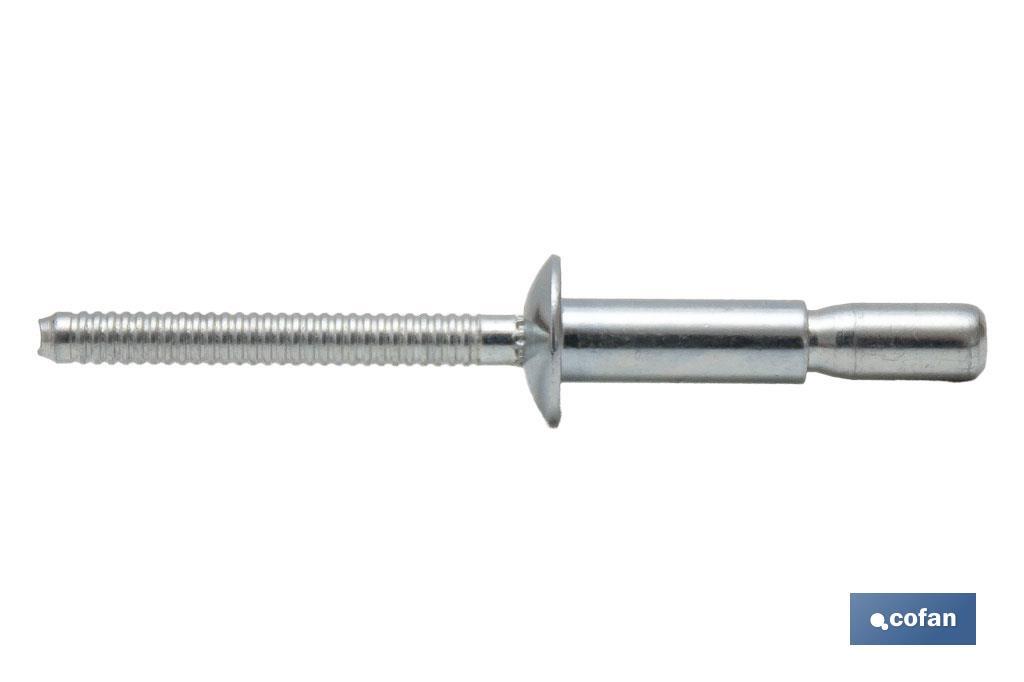 Structural steel rivets with dome head - Cofan