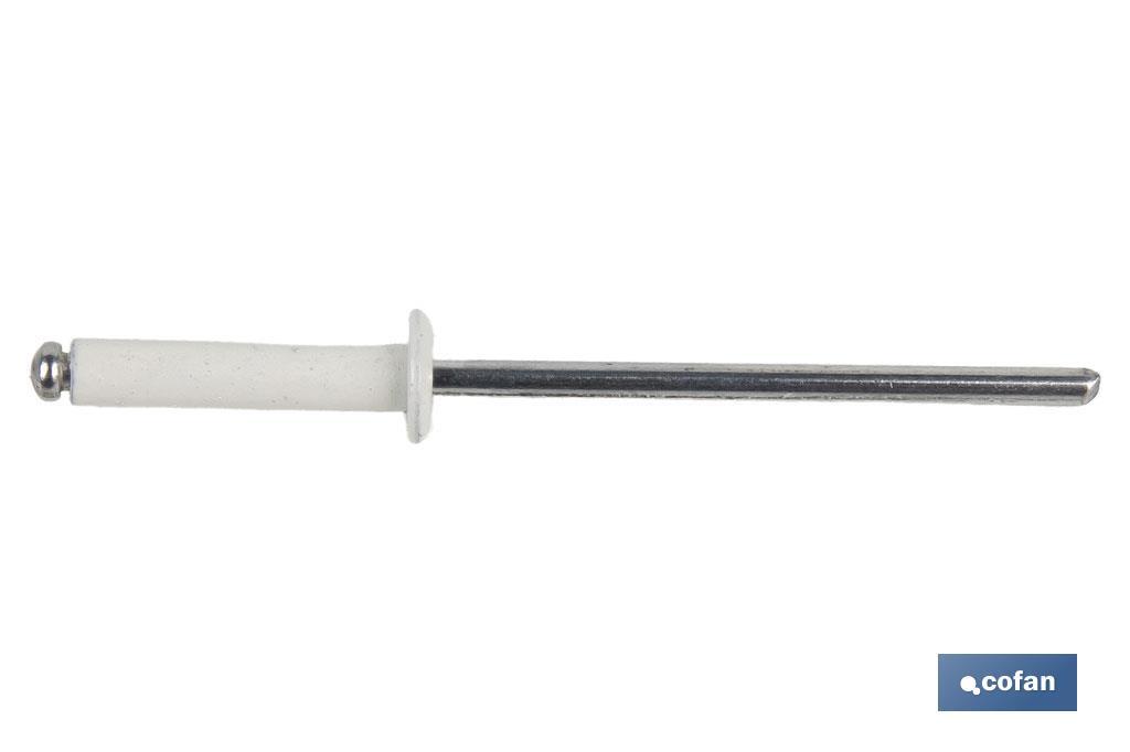 Rivets alu standard blanc - Cofan