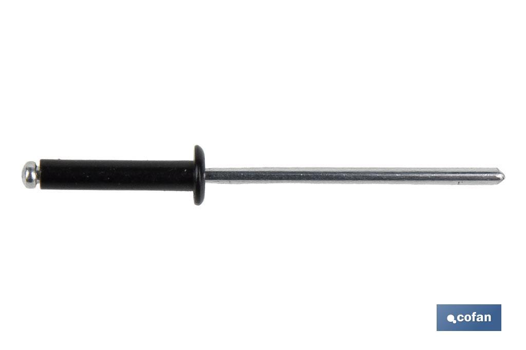 Rivets alu standard noir - Cofan