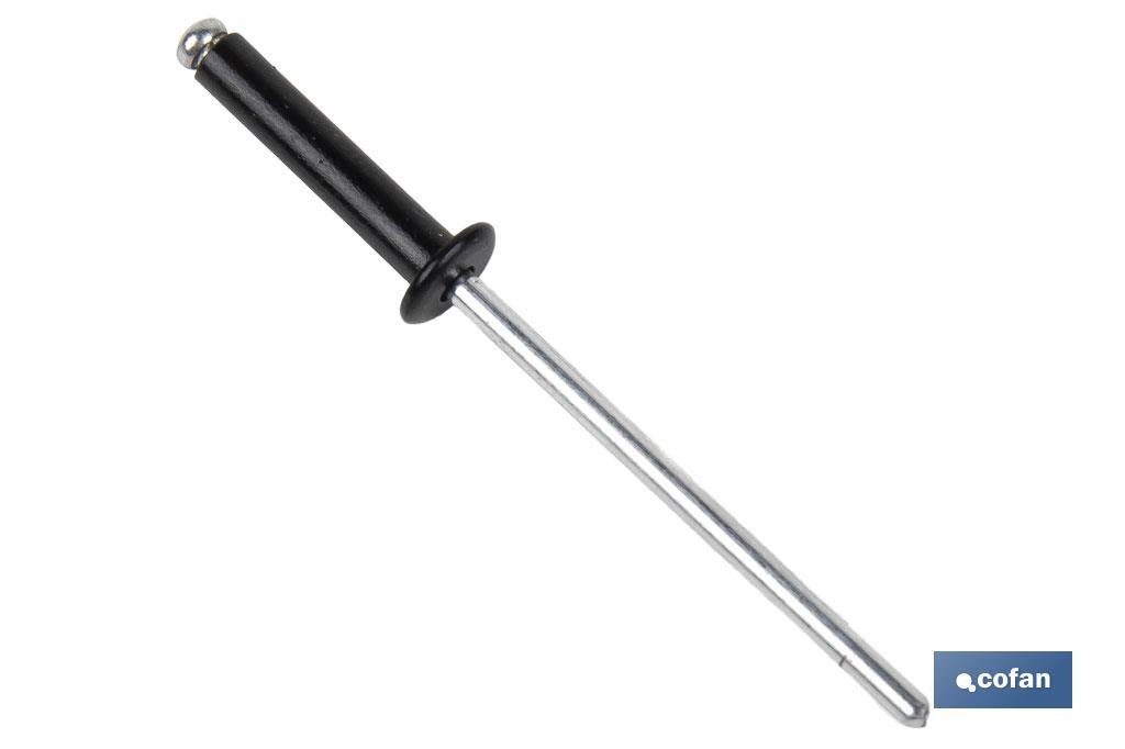 Rivets alu standard noir - Cofan