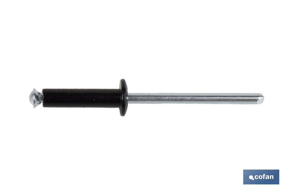Rivets alu fleur noir - Cofan