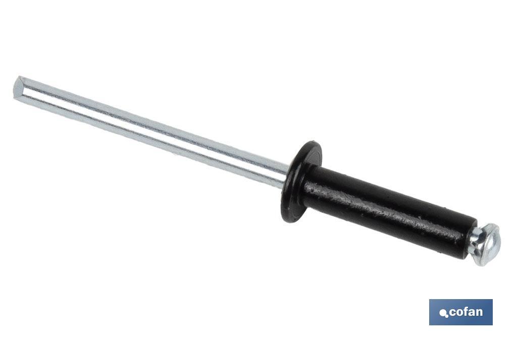 Rivets alu fleur noir - Cofan