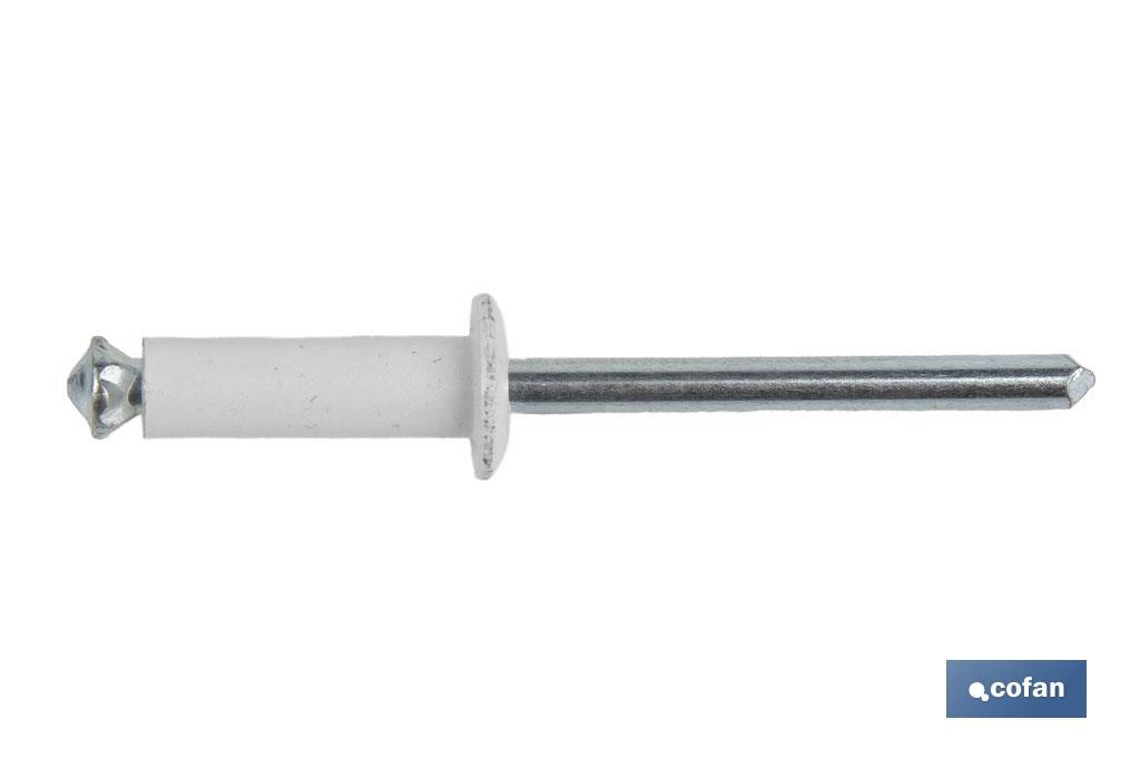 Rivets alu fleur blanc - Cofan