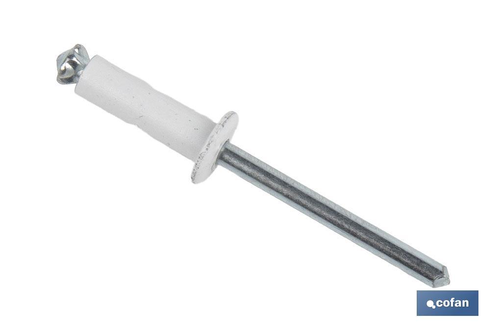 Rivets alu fleur blanc - Cofan