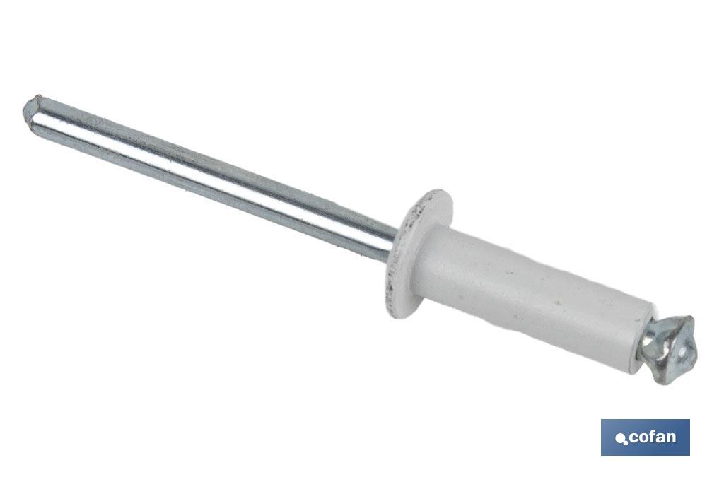 Rivets alu fleur blanc - Cofan