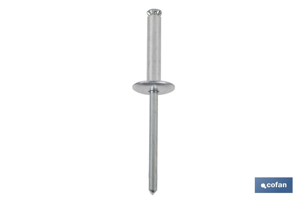 Rivets alu fleur levre large - Cofan