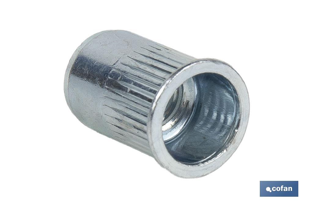 Steel slotted low head rivet nuts - Cofan