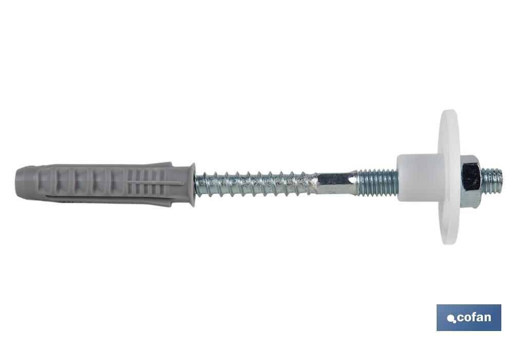 Conjunto de 2 peças de parafusos com porca de ferro | Adequados para lavatório | Disponível em dois tamanhos - Cofan