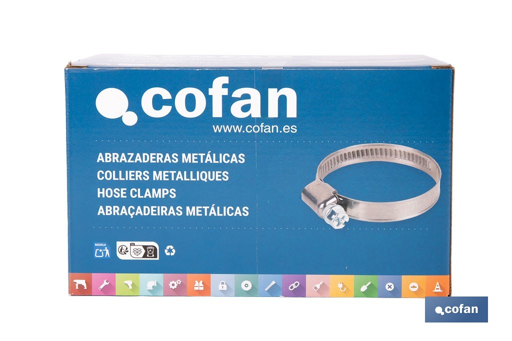 Fascette metalliche INOX A-2 Banda 12mm - Cofan