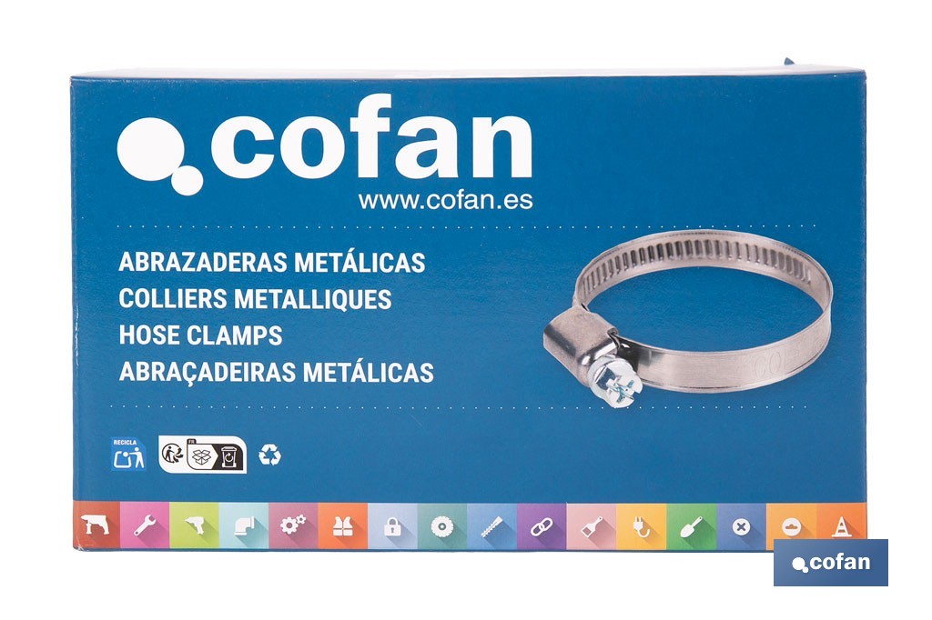 Fascette metalliche INOX A-2 Banda 12mm - Cofan
