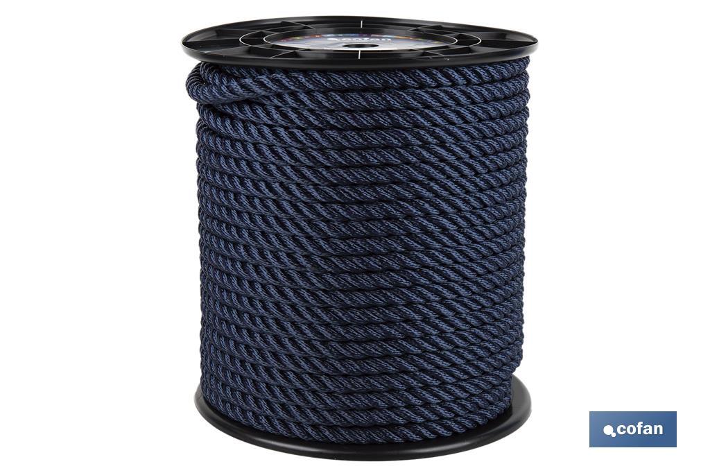 Bobine de Cordage d'Amarrage | Fabriqué 100% en Multifilaments de Polyester | Plusieurs couleurs et mesures à choisir - Cofan