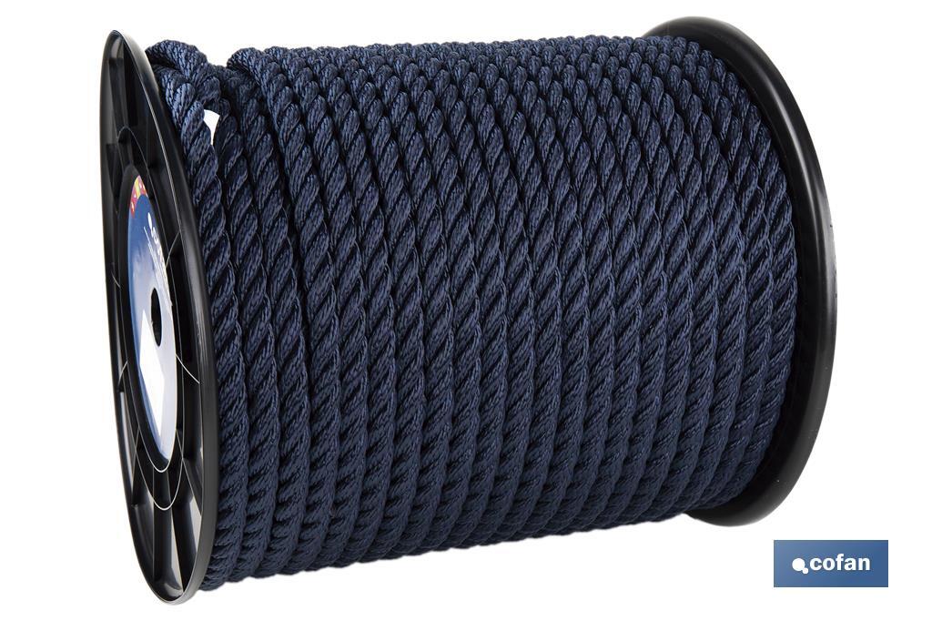 Bobine de Cordage d'Amarrage | Fabriqué 100% en Multifilaments de Polyester | Plusieurs couleurs et mesures à choisir - Cofan