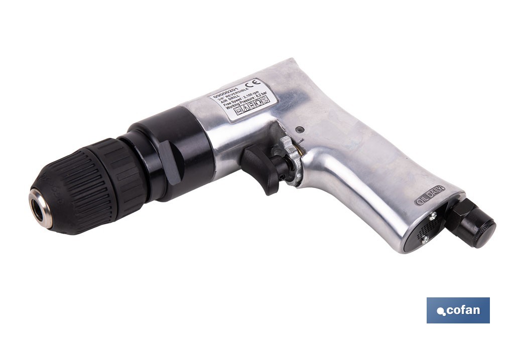 Perceuse pneumatique pour Mèches de 1-10mm | Perceuse à Percussion Pneumatique pour Mèches de 1-10mm - Cofan