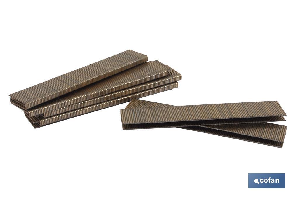 Boîte d'agrafes | Pour Agrafeuse Pneumatique | Modèle 90/38mm | 3000 unités | Agrafes pour Agrafeuse à Air à Pression - Cofan