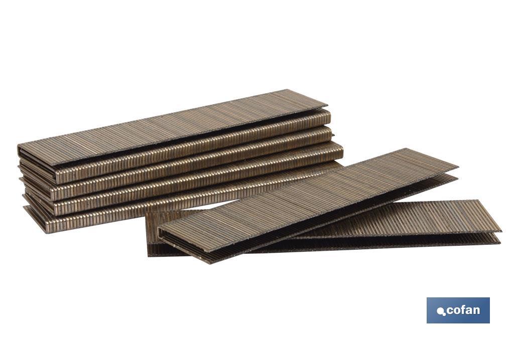 Boîte d'agrafes | Pour Agrafeuse Pneumatique | Modèle 90/38mm | 3000 unités | Agrafes pour Agrafeuse à Air à Pression - Cofan