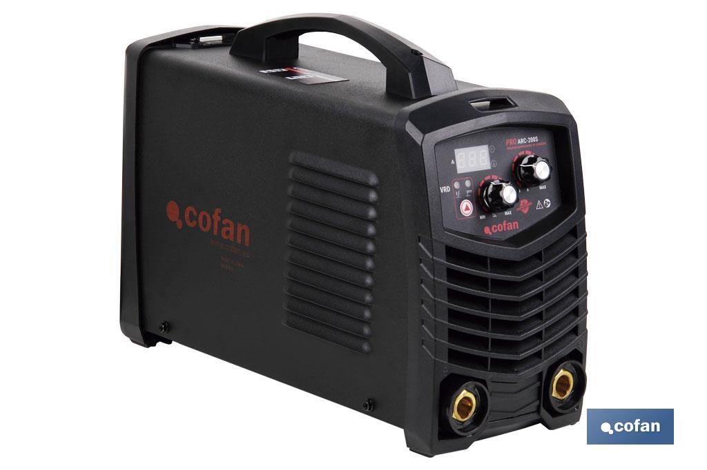 Soldador inverter eléctrico MMA 200 A - Cofan