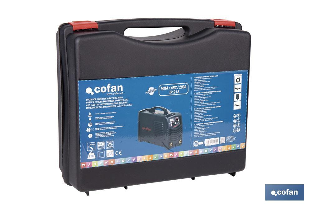 Soldador inverter eléctrico MMA 200 A - Cofan
