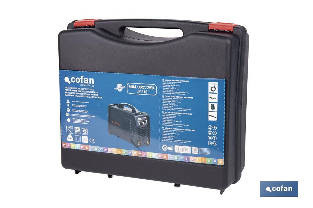Soldador inverter eléctrico MMA 200 A - Cofan