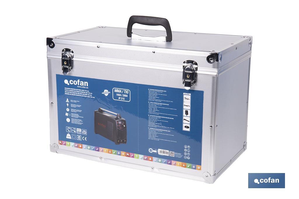 Soldador inverter eléctrico MMA 160 A/ TIG 200 A - Cofan