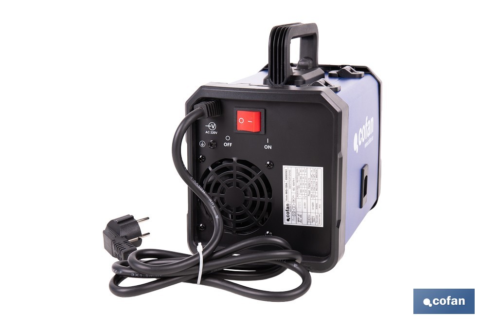 Soldador inverter eléctrico MIG/MMA/TIG de 120 amperios - Cofan