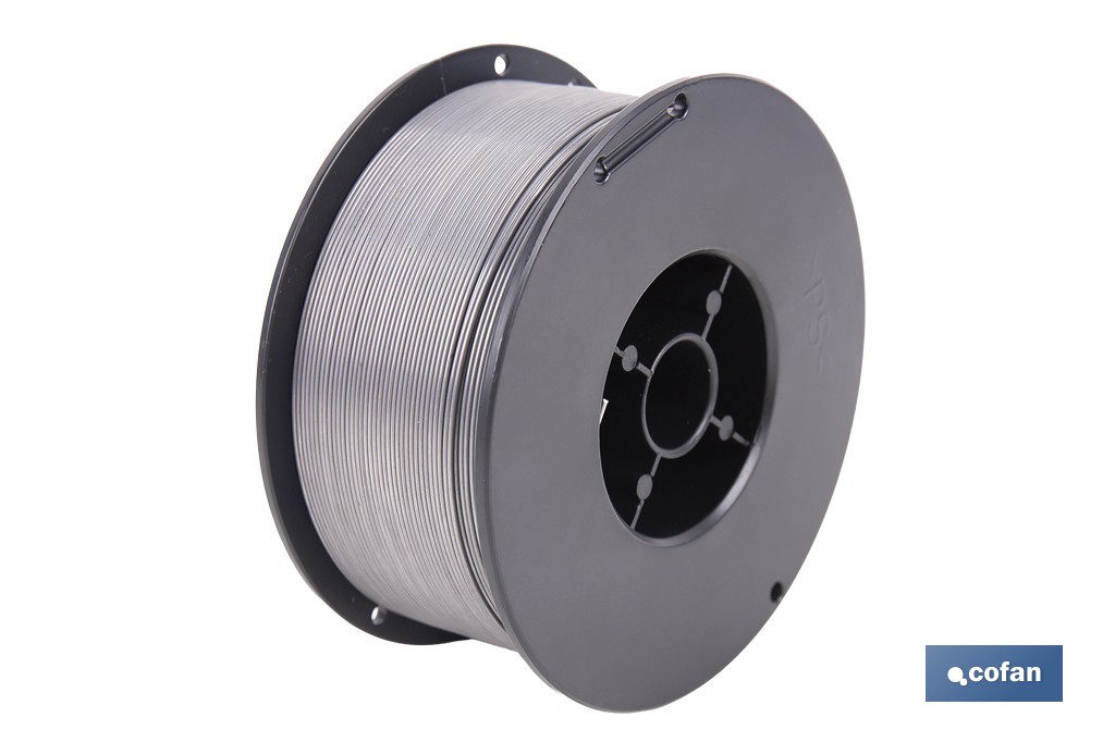 Hilo autoprotegido para soldadura MIG | Alambre de 0,9 mm compatible con soldador inverter Cofan | Disponibles en bobinas de 450 g y 1 kg - Cofan