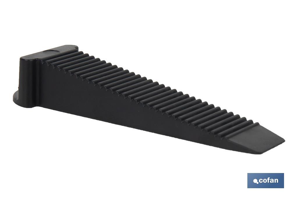 Cales de nivellement réutilisables pour obtenir une surface parfaitement nivelée | Dimensions : 80 x 17 x 14 mm - Cofan