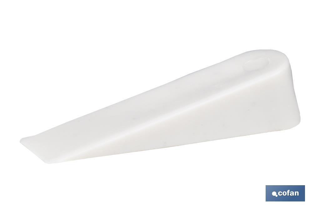Cales pour les carrelages professionnels | Pack de 250 unités en couleur blanche | Dimension : 5 mm - Cofan