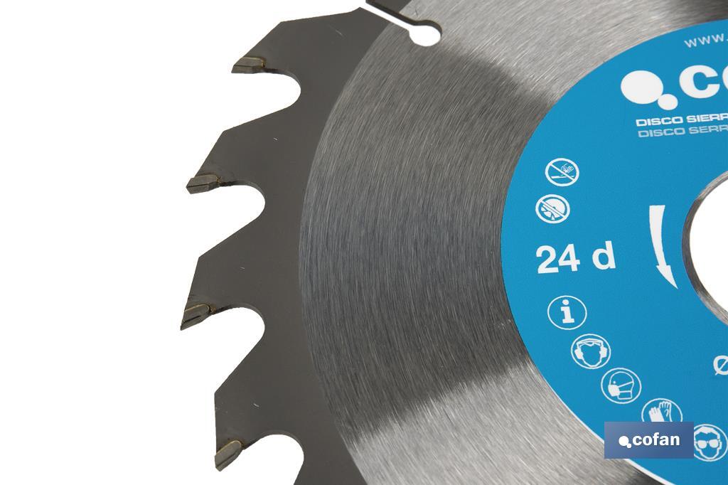 Circular saw blade | Suitable for cutting wood | Available in different teeth | Available in wide range of sizes - Cofan