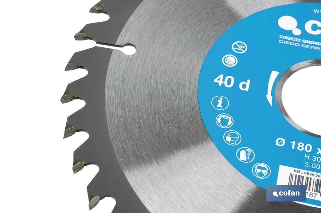 Lame de scie circulaire | Disque de coupe pour bois | Différents nombres de dents | Vaste variété de dimensions - Cofan