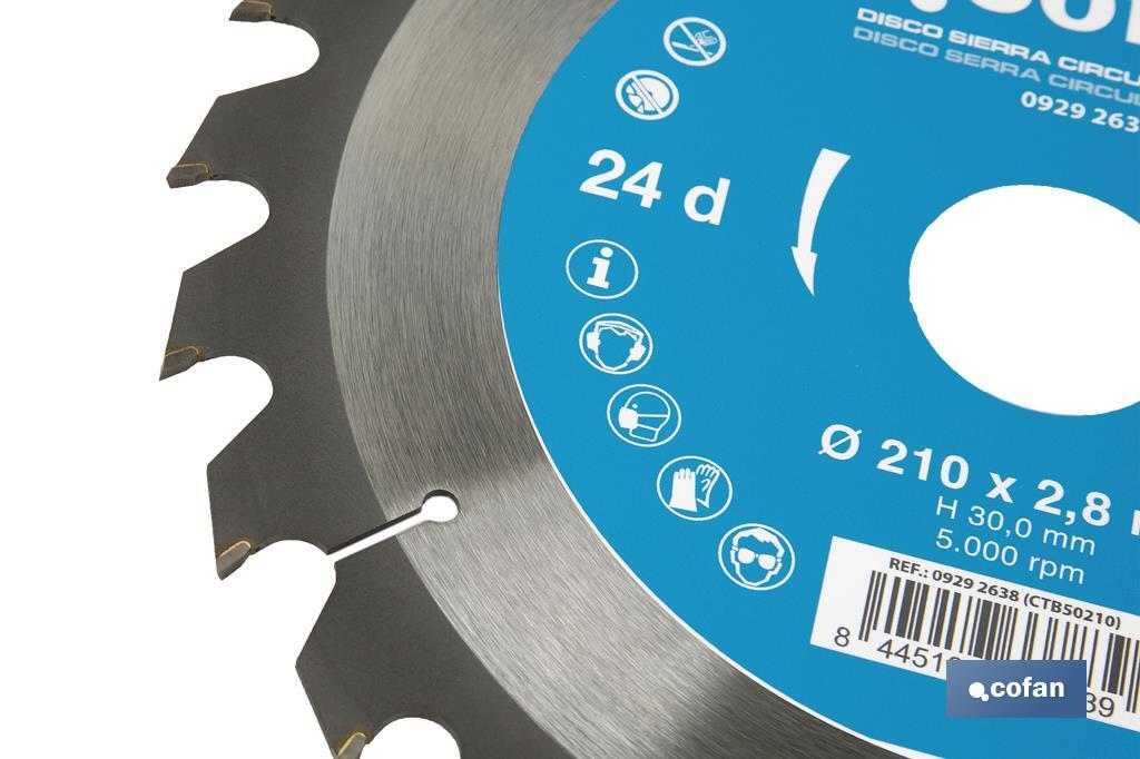 Lame de scie circulaire | Disque de coupe pour bois | Différents nombres de dents | Vaste variété de dimensions - Cofan