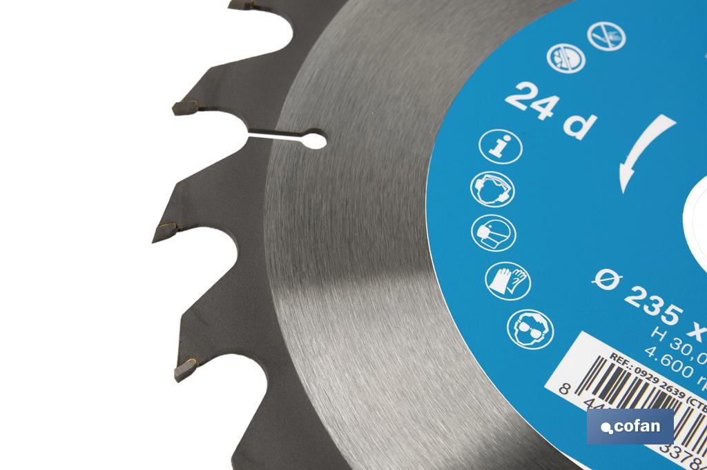 Circular saw blade | Suitable for cutting wood | Available in different teeth | Available in wide range of sizes - Cofan