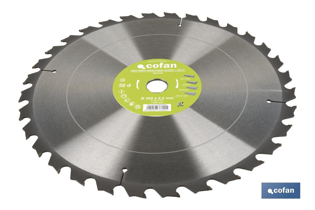 Mitre saw blade | Suitable for cutting wood and metal | Available in different teeth: 24, 28 and 32 | Available in different sizes - Cofan