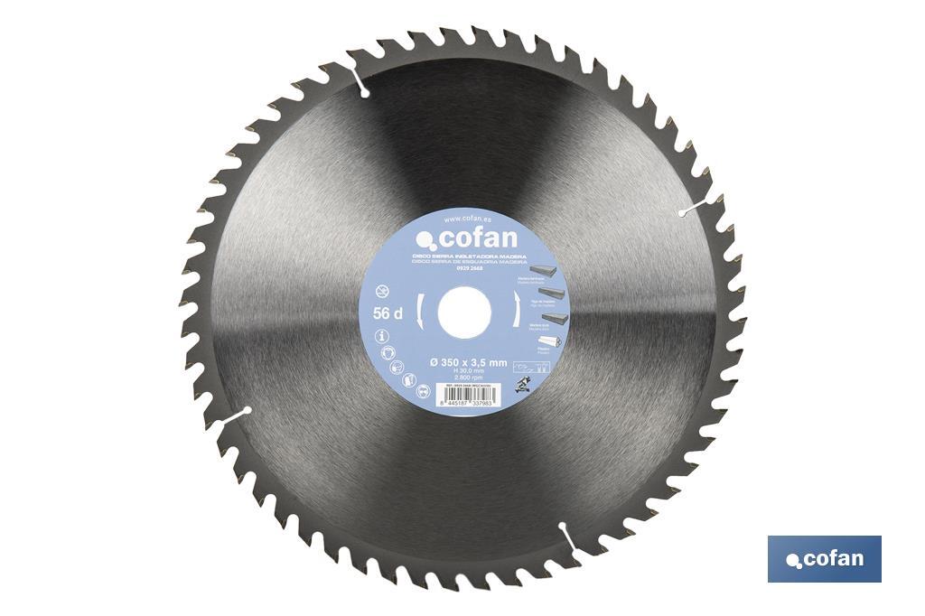 Lame de scie à onglet | Disque de coupe pour bois | Différents nombres de dents | Différentes dimensions - Cofan