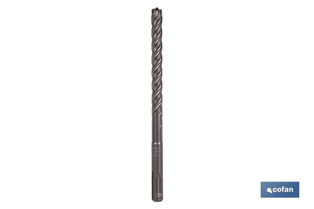 Hammer drill bits with SDS-PLUS shank for reinforced concrete | Reinforced and compact point | Ideal for reinforced concrete | Available in different sizes to choose from - Cofan