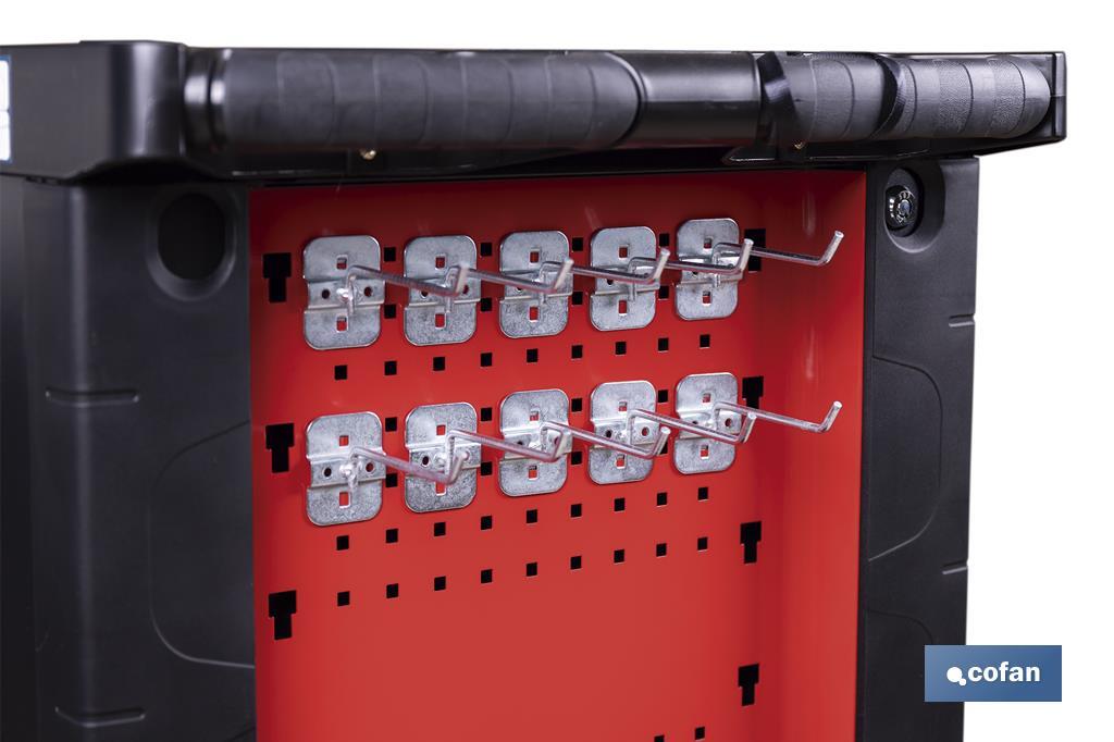 Pack de 10 ganchos para carro de ferramentas Modelo Security - Cofan