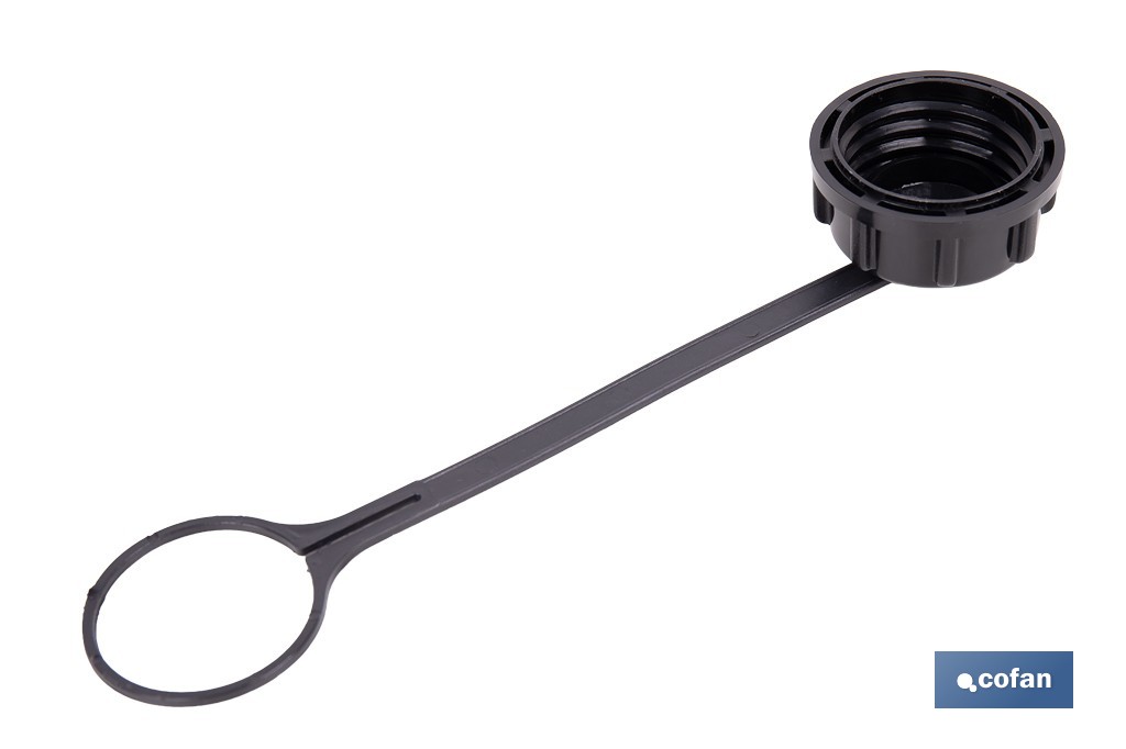 Tapón con abrazadera para bidón de combustible adecuada para el trasvase de gasolina, gasóleo y queroseno | Compatible con bidones de combustible Cofan - Cofan