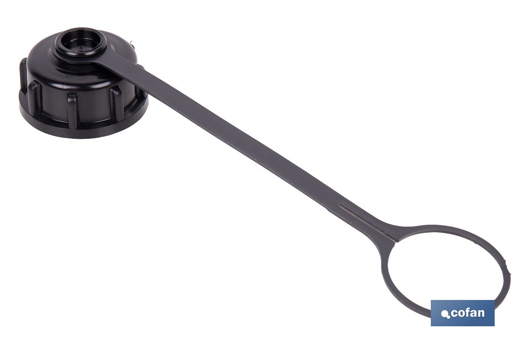 Tapón con abrazadera para bidón de combustible adecuada para el trasvase de gasolina, gasóleo y queroseno | Compatible con bidones de combustible Cofan - Cofan