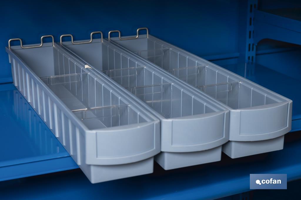 Blue polypropylene storage bin | Different sizes to choose from | Suitable for shop counters and shelves - Cofan