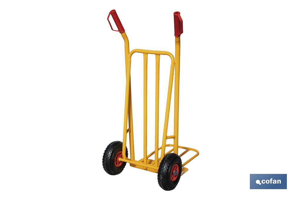 Folding sack truck with large toe plate | Load capacity: 300kg | Weight: 12kg | Size: 1,160 x 510 x 780mm - Cofan