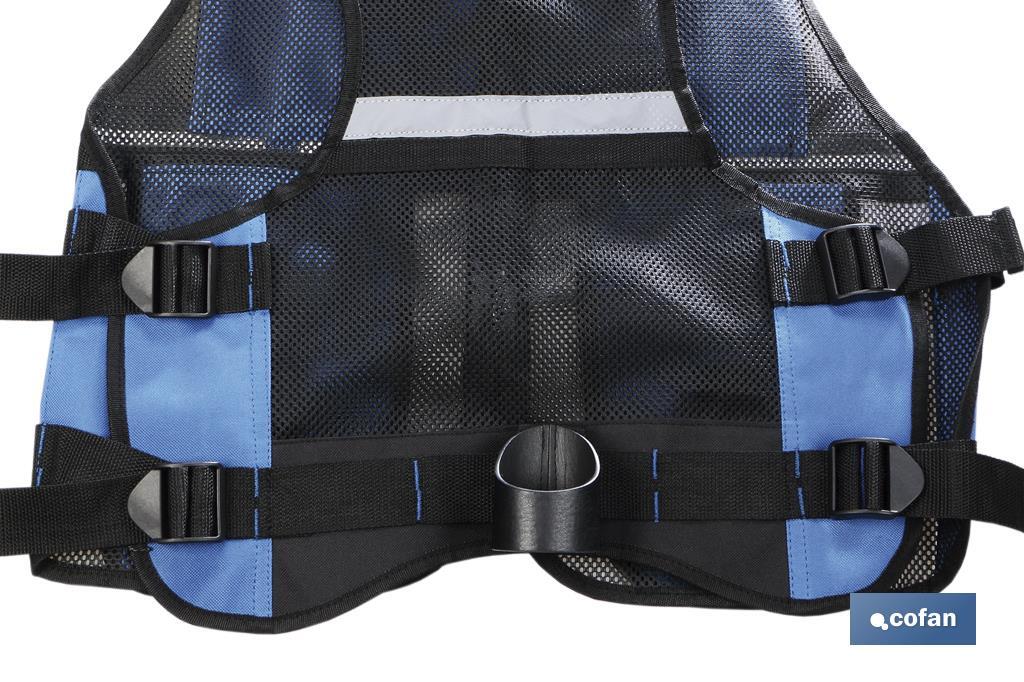 Multi pocket adjustable tool vest with reflective strips - Cofan