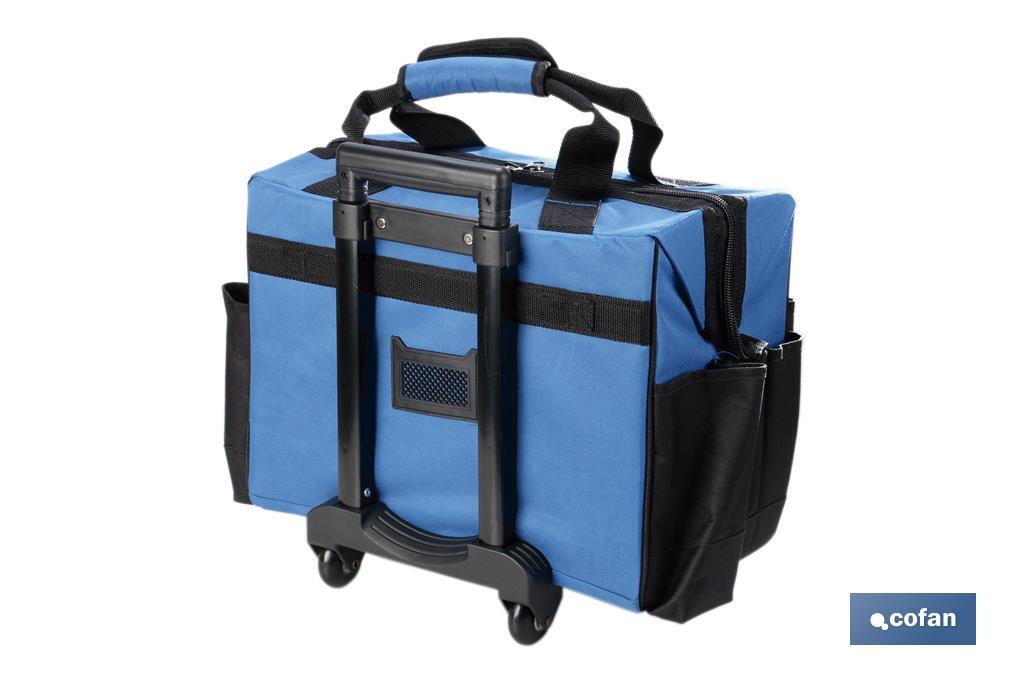 TROLLEY de ferramentas com vários bolsos e rodas resistentes | Dimensões: 45 x 24 x 42 cm - Cofan