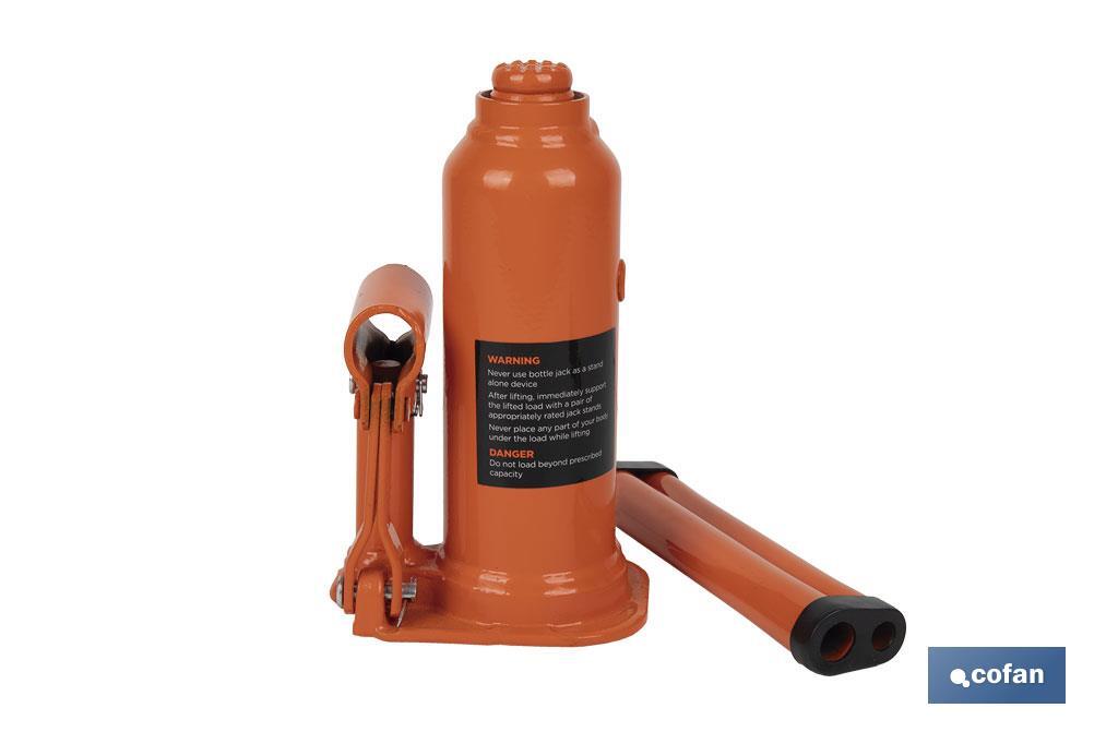 Hydraulic bottle jack | Maximum capacity of 4, 12 and 20 tonnes | High-quality and resistant steel - Cofan