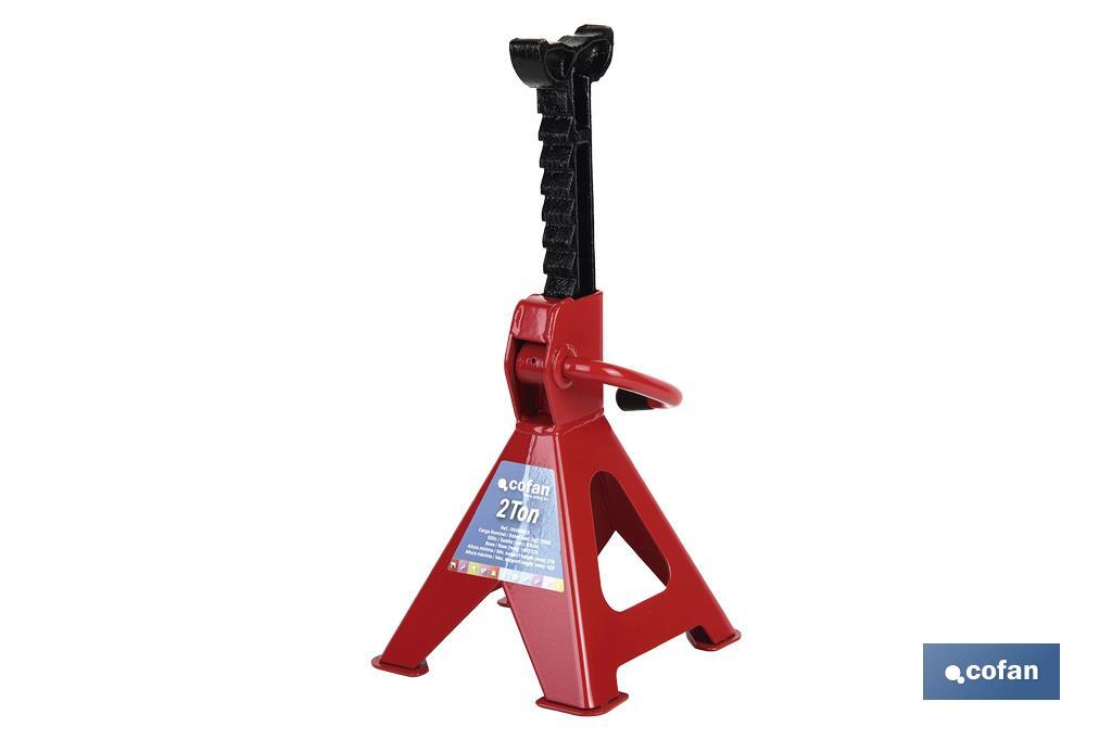 Caballete gato para taller en 2, 3 y 6 toneladas | Altura regulable | Fabricado en acero resistente al paso del tiempo - Cofan