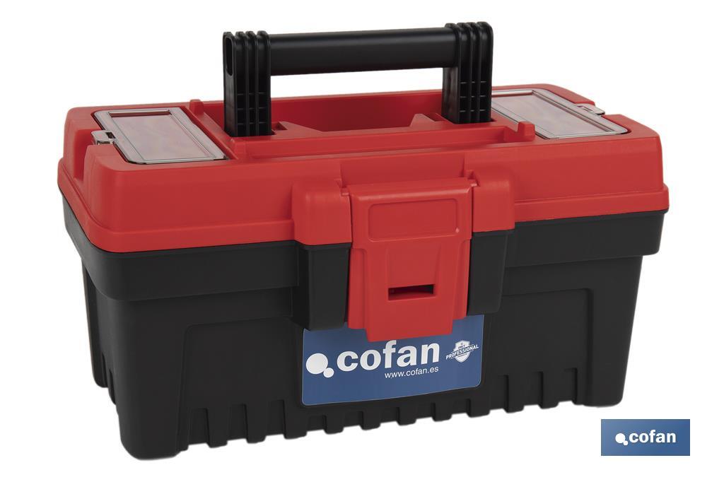 Caixa de ferramentas semi-profissional com fechos ABS | Disponível em vários tamanhos - Cofan
